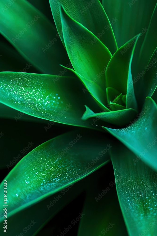 Obraz premium Close-up of vibrant succulent leaves