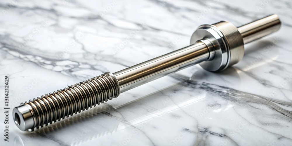Naklejka premium Flexible Shaft, High-Contrast Flat Lay Product Shot on Marble