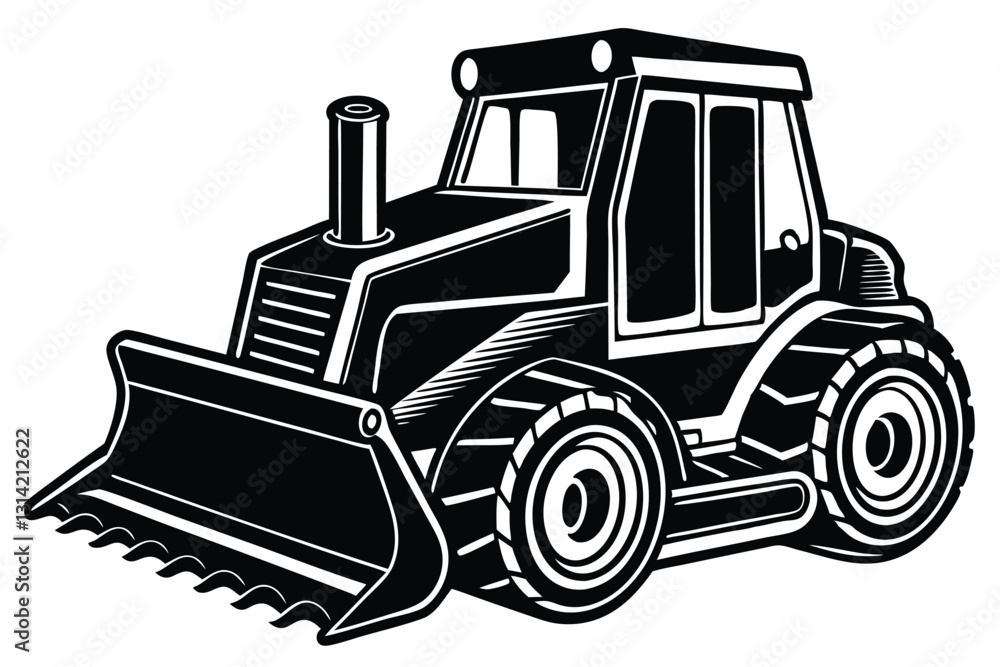 Naklejka premium Bulldozer design vector