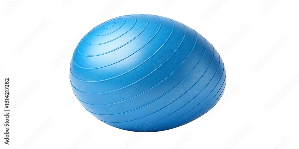 Fototapeta premium Blue Fitness Ball Isolated on Transparent Background – High-Quality Exercise Equipment for Gym and Home Workouts Premium Blue Gym Ball PNG – Isolated Fitness Equipment for Yoga, Pilates, and Physical 