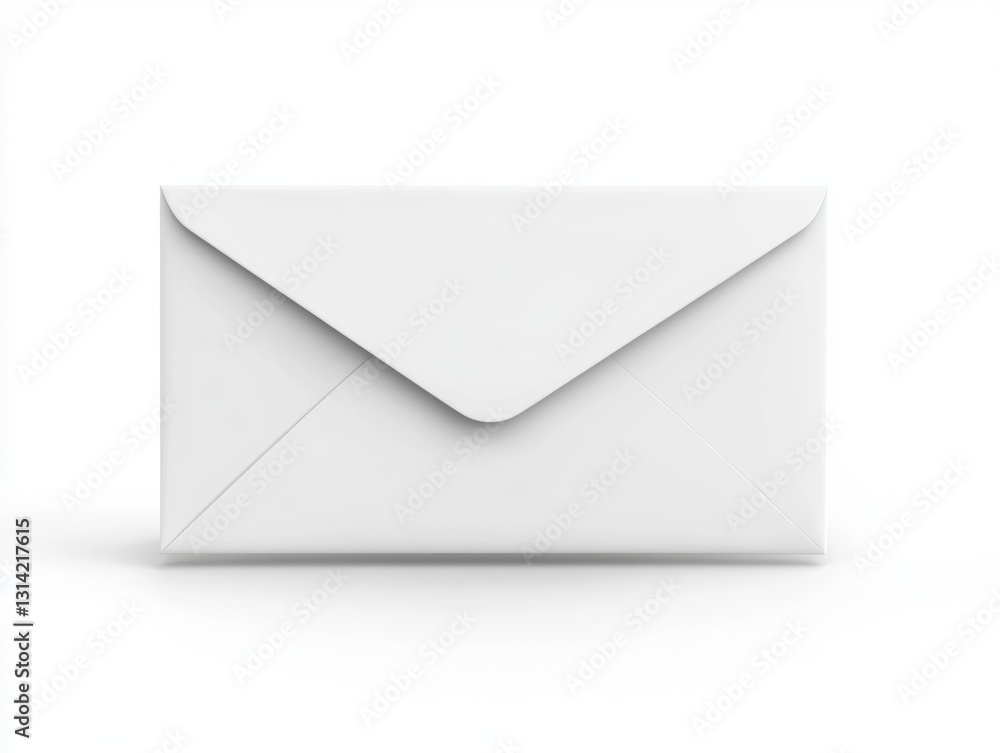 Simple white envelope on a clean surface Simple white envelope on a clean surface