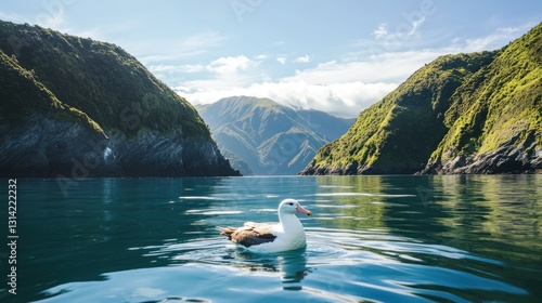 Coastal Scene with Seabird
