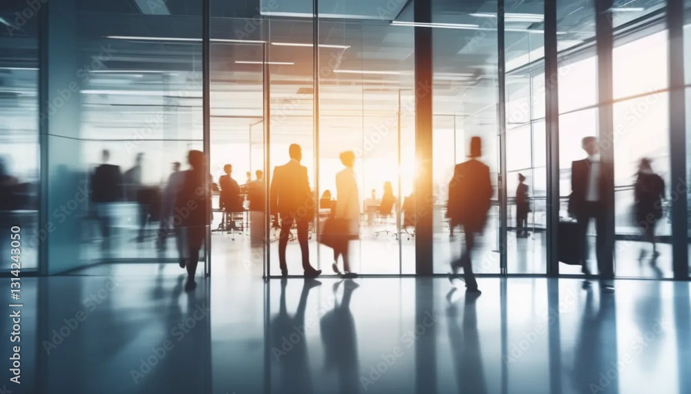 Blurred people in motion in modern office. Blurred people in motion in modern office.