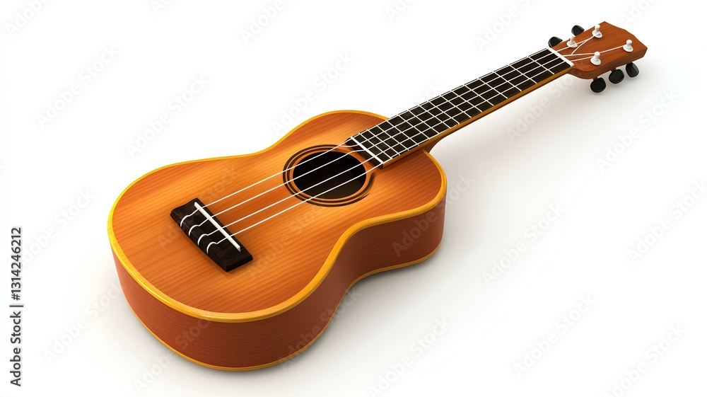 ukulele on transparent background. acoustic guitar isolated on white background ukulele on transparent background. acoustic guitar isolated on white background