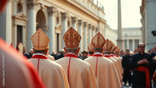 Cardinal procession in Vatican City
