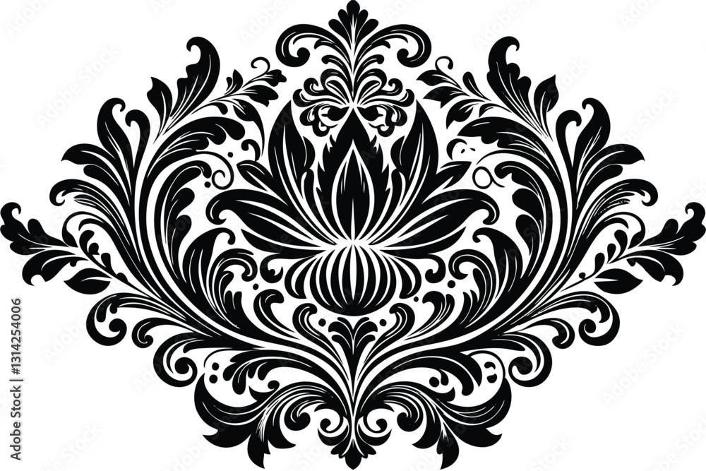 Damask seamless pattern background Damask seamless pattern background
