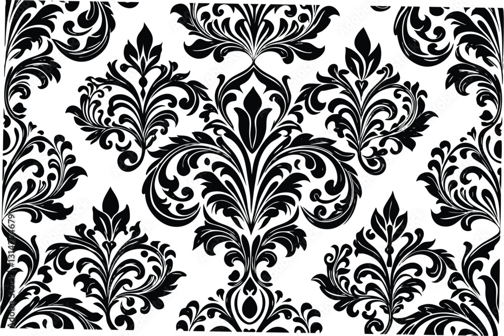 Damask seamless pattern background Damask seamless pattern background