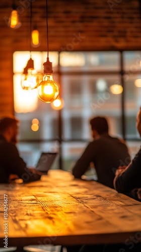 entrepreneurs discussing startup strategies in modern meeting space