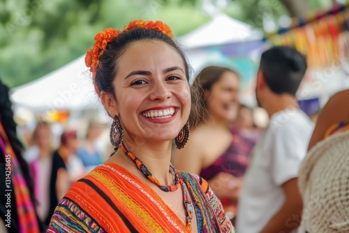 Business leader at a local cultural event, exemplifying social inclusion and community engagement.