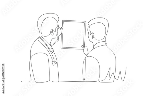 Doctor explains a man's cancer screening results
