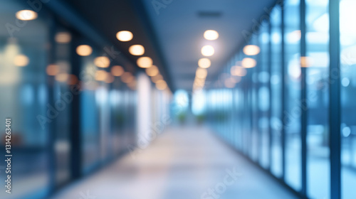 Wallpaper Mural Blurred office corridor with gradient lighting, symbolizing modern workspace creativity and focus. Torontodigital.ca