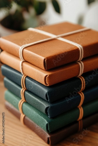 Stacked Leather Coasters