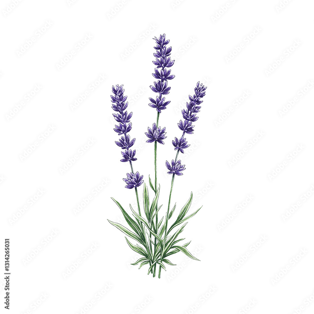 Naklejka premium Close up of elegant violet lavender flowers with rich color and delicate petals perfect for a calming and sophisticated concept