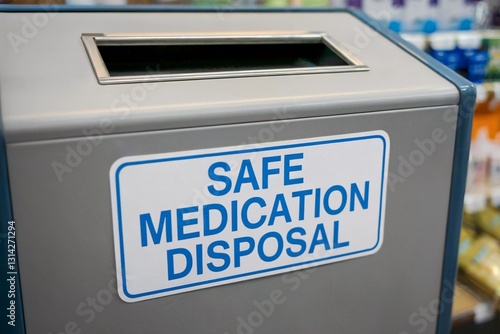 Safe medication disposal unit located in a health facility for proper waste management