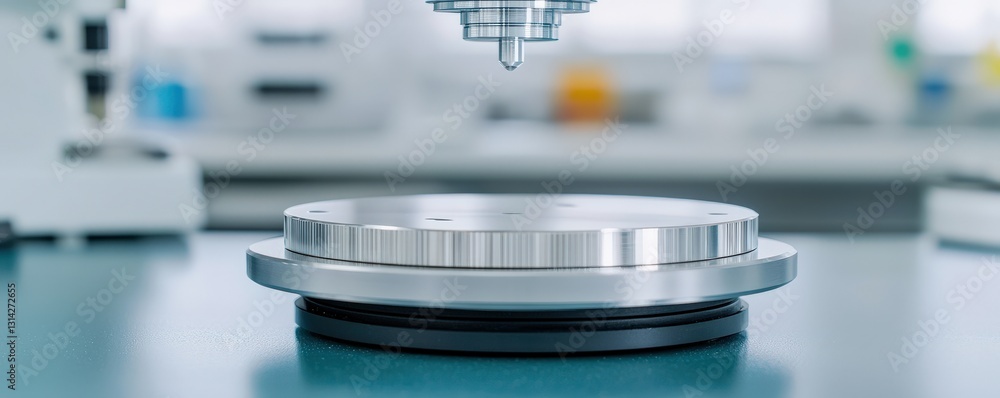 material science alloys concept. Close-up of a precision machine in a laboratory setting. material science alloys concept. Close-up of a precision machine in a laboratory setting.