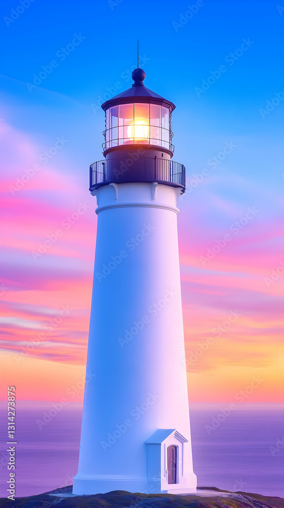 Lighthouse tower at twilight Lighthouse tower at twilight