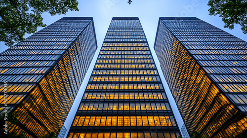 Business people leading the city