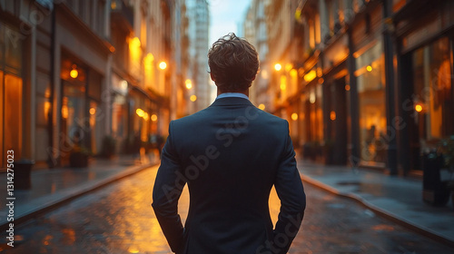 Business people leading the city