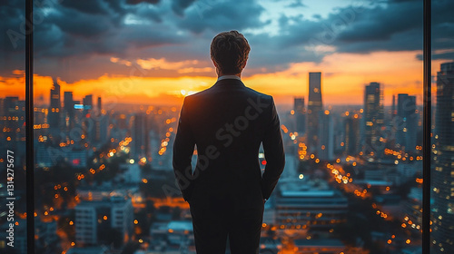 Business people leading the city