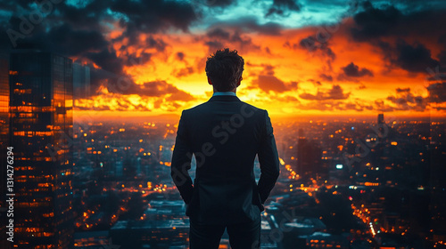 Business people leading the city