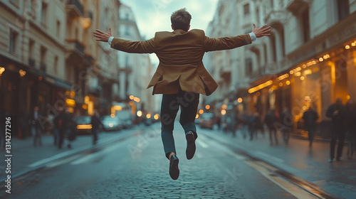 Business people leading the city