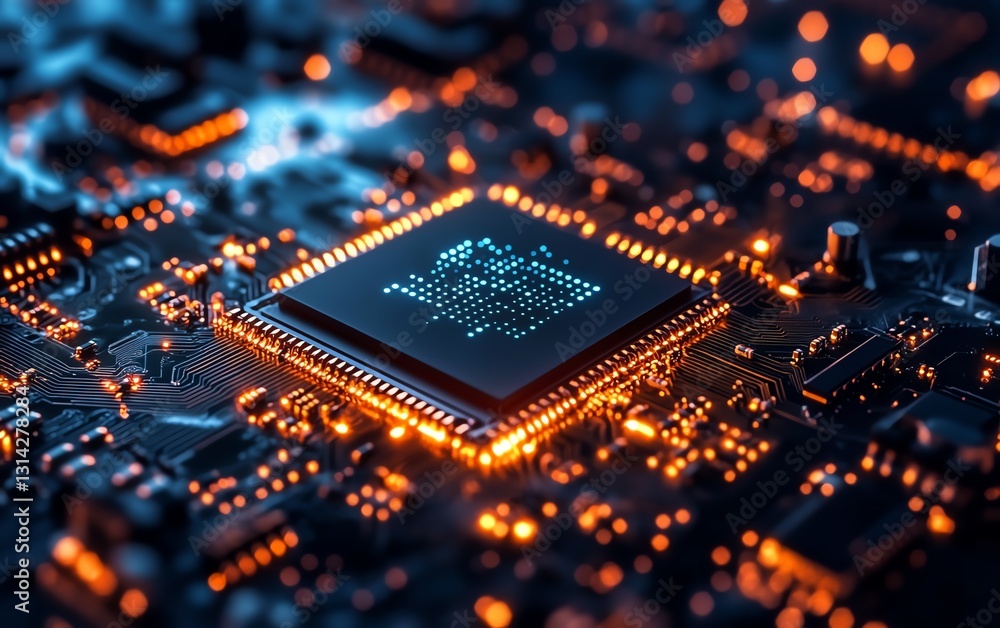 A semiconductor chip surrounded by a holographic world map, representing AIdriven semiconductor trade and global tech networking, deep cyberpunk hues, ultrasharp focus A semiconductor chip surrounded by a holographic world map, representing AIdriven semiconductor trade and global tech networking, deep cyberpunk hues, ultrasharp focus