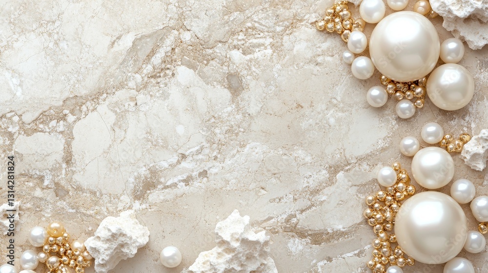 Lustrous Pearls on Marble: A Symphony of Elegance and Luxury Lustrous Pearls on Marble: A Symphony of Elegance and Luxury