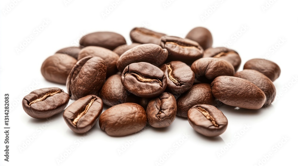 Heap of aromatic coffee beans, rich and isolated Heap of aromatic coffee beans, rich and isolated