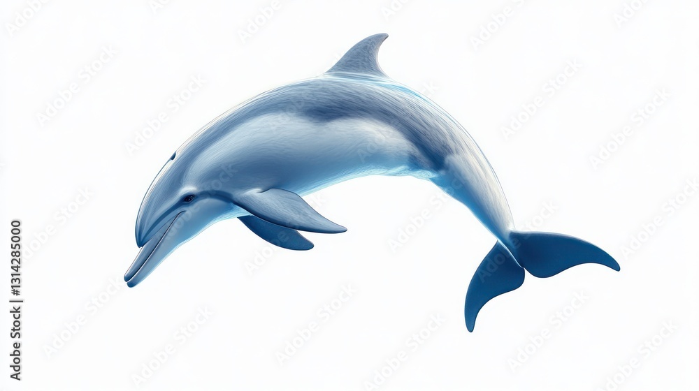 Jumping dolphin, joyful and lively isolated Jumping dolphin, joyful and lively isolated
