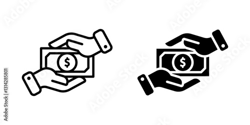 Charity icon set. for mobile concept and web design on white background
