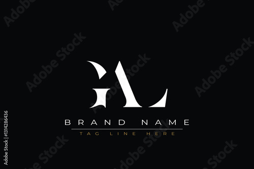 GAL abstract letter logo design. This logo is designed by three abstract letters.