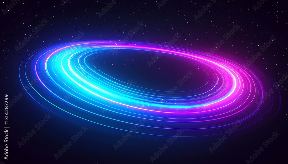 Cosmic Neon Ring for Space Glow. Cosmic Neon Ring for Space Glow.