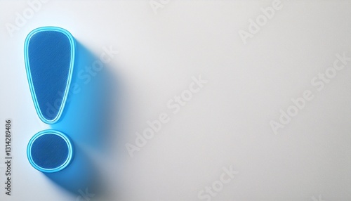 네온 블루 색상의 '!' 기호가 빛나는 배경화면