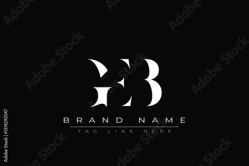 GEB abstract letter logo design. This logo is designed by three abstract letters.