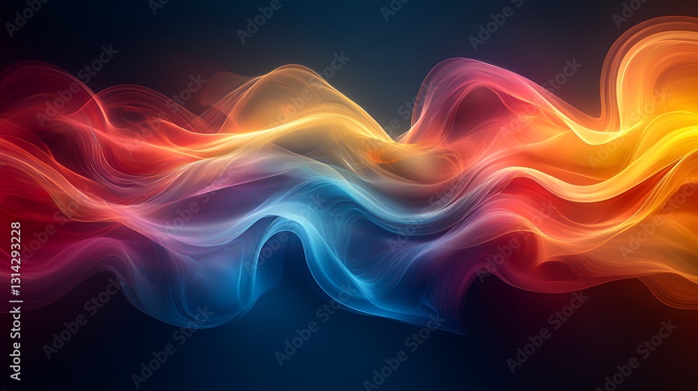 Fototapeta premium Abstract vibrant swirling colorful waves