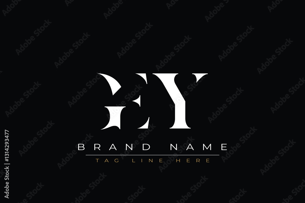 Fototapeta premium GEY abstract letter logo design. This logo is designed by three abstract letters.