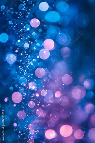 Vertical Amazing Dark Blue Light Blur Gradient With Noise Grain Textured.