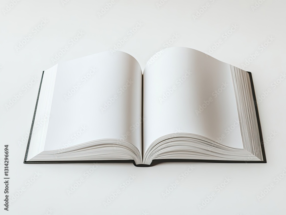 Open book with blank pages inviting creativity and imagination Open book with blank pages inviting creativity and imagination