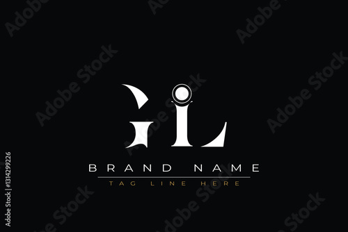 GIL abstract letter logo design. This logo is designed by three abstract letters.