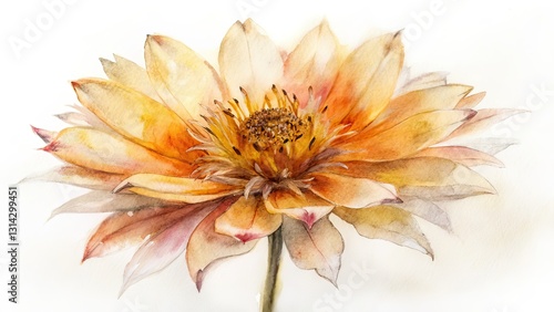 AI Photo: Dry Pressed Wildflower, Design Element
