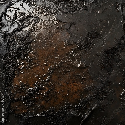 Muddy Organic Soil Texture with Rich Brown Tones and Wet Soft Surface