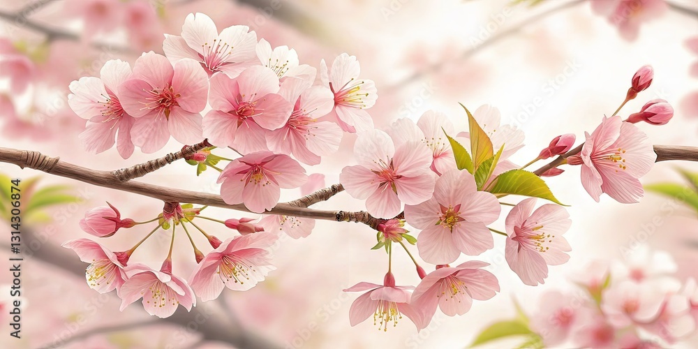 Cherry Blossom Focus, Spring Beauty, Selective Focus Cherry Blossom Focus, Spring Beauty, Selective Focus