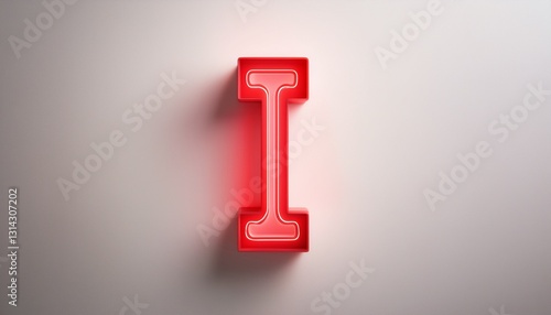 붉은색 네온 스타일의 '!' 기호가 빛나는 배경화면