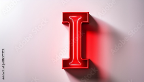 붉은색 네온 스타일의 '!' 기호가 빛나는 배경화면