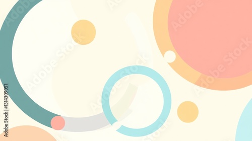 Wallpaper Mural Abstract pastel circles and rings background. Torontodigital.ca