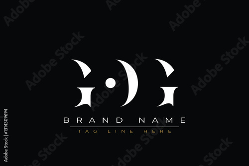 GOG abstract letter logo design. This logo is designed by three abstract letters.