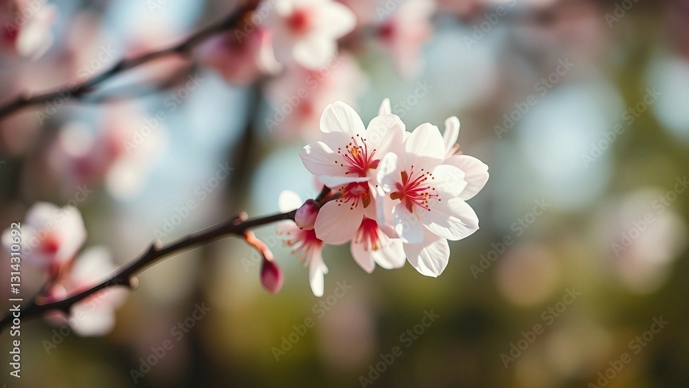 Sakura blossom flower branch Sakura blossom flower branch