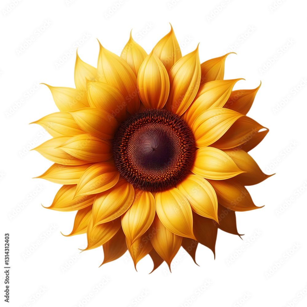 Fototapeta premium sunflower on white background