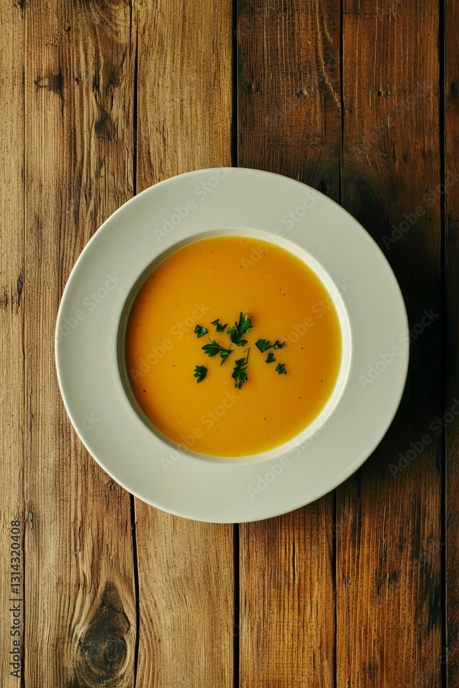 Vertical Vegetable soup served on plate, over wooden background. Vertical Vegetable soup served on plate, over wooden background.