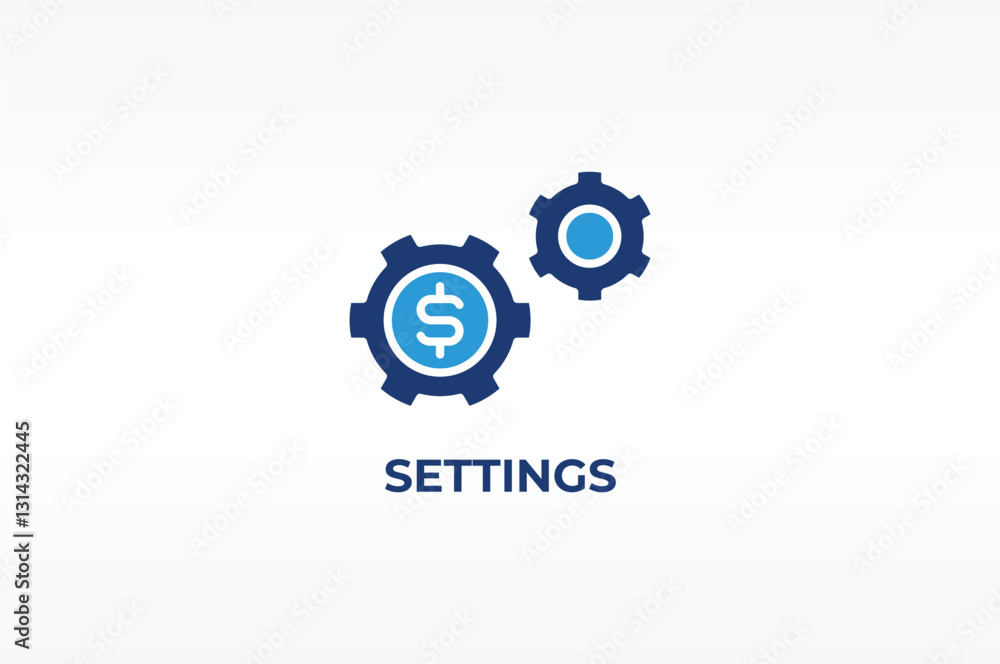 SETTINGS vector, icon or logo sign isolated symbol illustration SETTINGS vector, icon or logo sign isolated symbol illustration